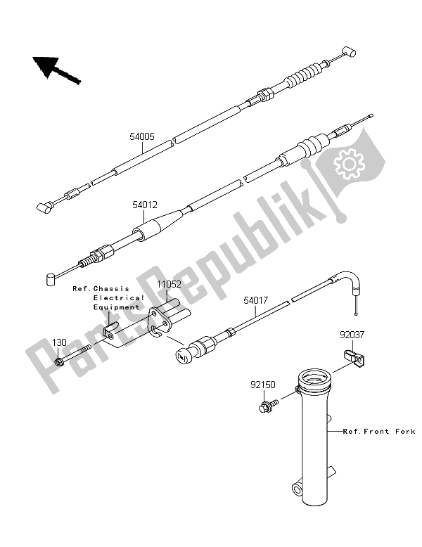 Tutte le parti per il Cavi del Kawasaki KLX 110 2009