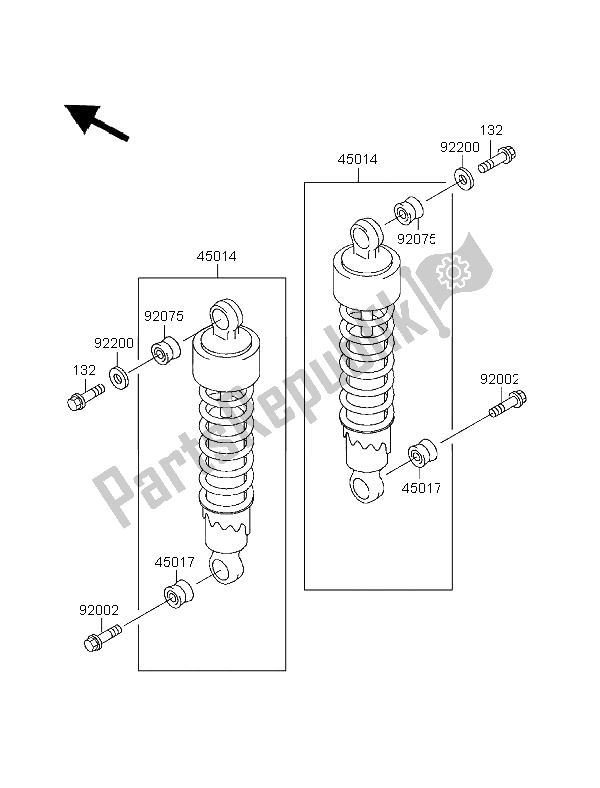 Todas las partes para Suspensión Y Amortiguador de Kawasaki EN 500 1996