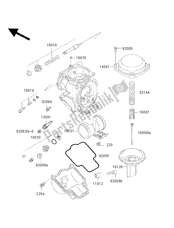 Toutes les pièces pour le Pièces De Carburateur du Kawasaki ZZ R 600 2002