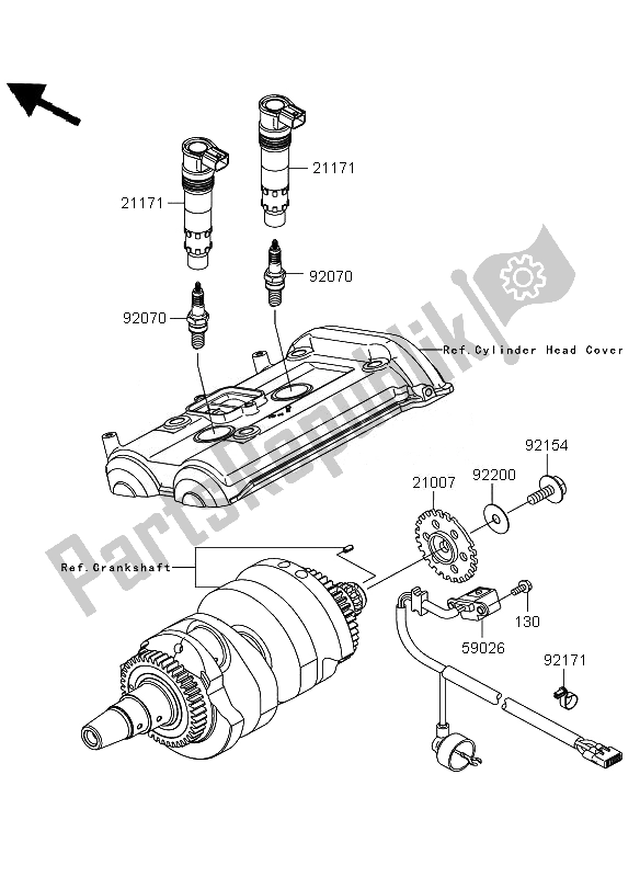 Todas las partes para Sistema De Encendido de Kawasaki Versys 650 2011