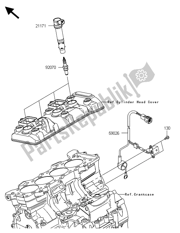 Todas las partes para Sistema De Encendido de Kawasaki Ninja ZX 6R ABS 600 2013
