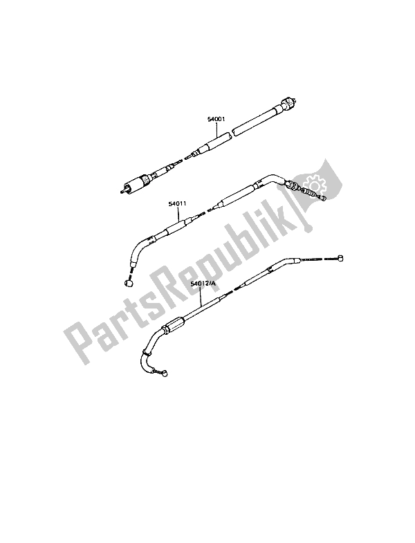 All parts for the Cables of the Kawasaki GPZ 550 1986