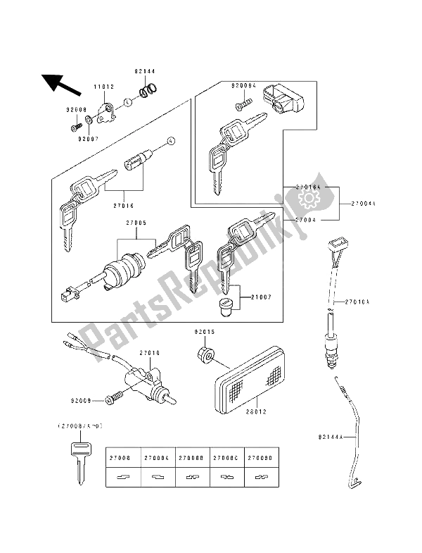 Todas las partes para Switch De Ignición de Kawasaki KDX 250 1991