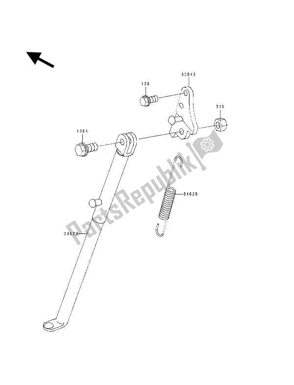 Todas las partes para Stand (s) de Kawasaki KX 100 1993