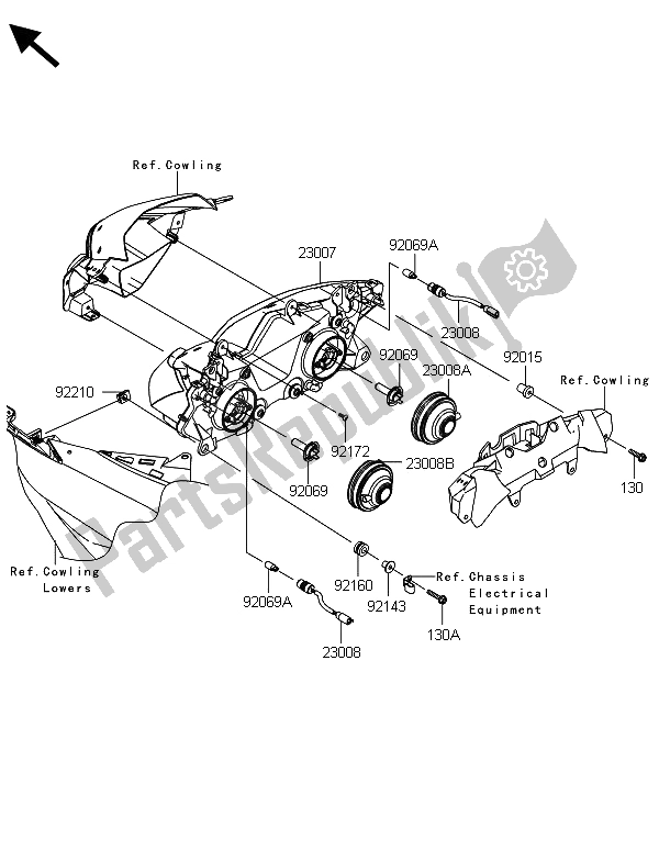 Tutte le parti per il Fari (s) del Kawasaki Ninja ZX 6R ABS 600 2013