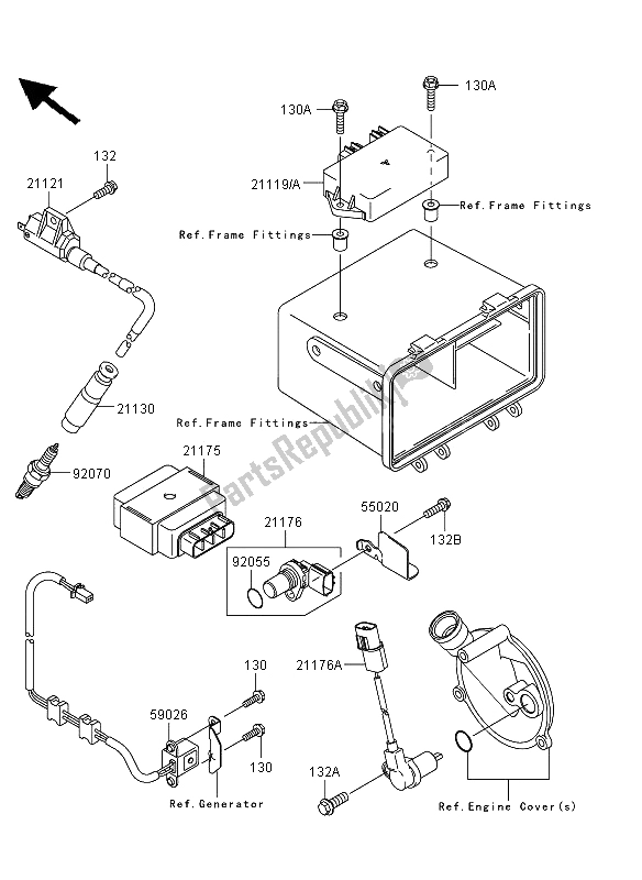 Toutes les pièces pour le Système De Mise à Feu du Kawasaki KVF 360 4X4 2012