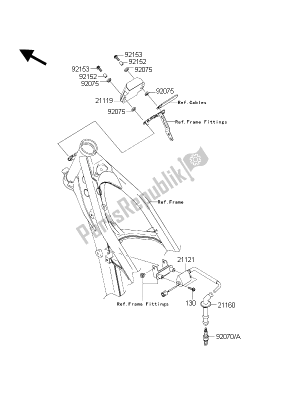 All parts for the Ignition System of the Kawasaki KX 250F 2004