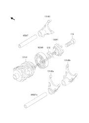 tambour de changement de vitesse et fourchette de changement de vitesse