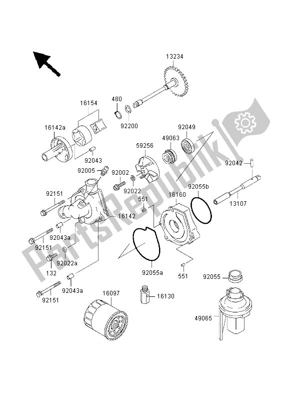 Todas las partes para Bomba De Aceite de Kawasaki Ninja ZX 6R 600 2000