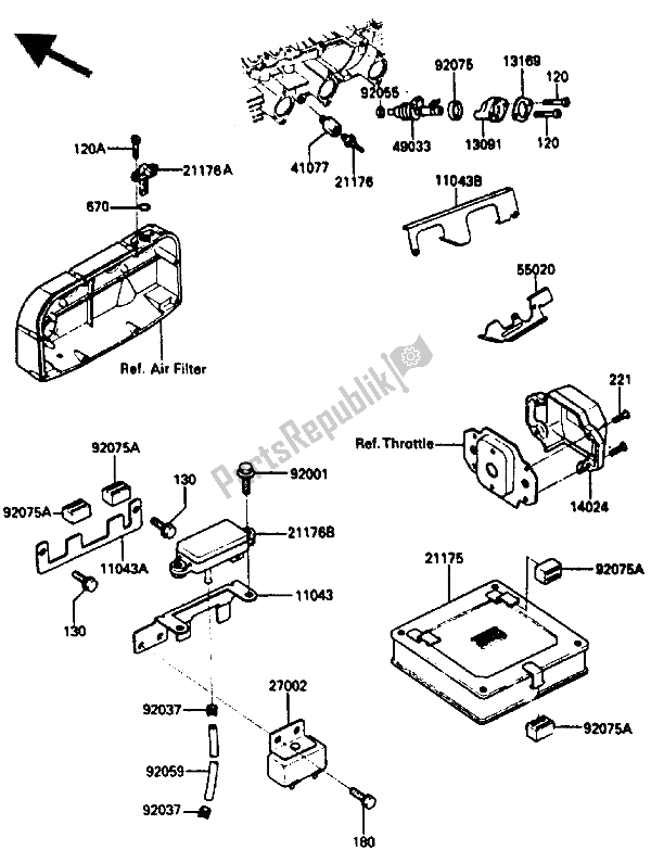 Todas las partes para Equipo De Inyección De Combustible de Kawasaki ZX 750 1985