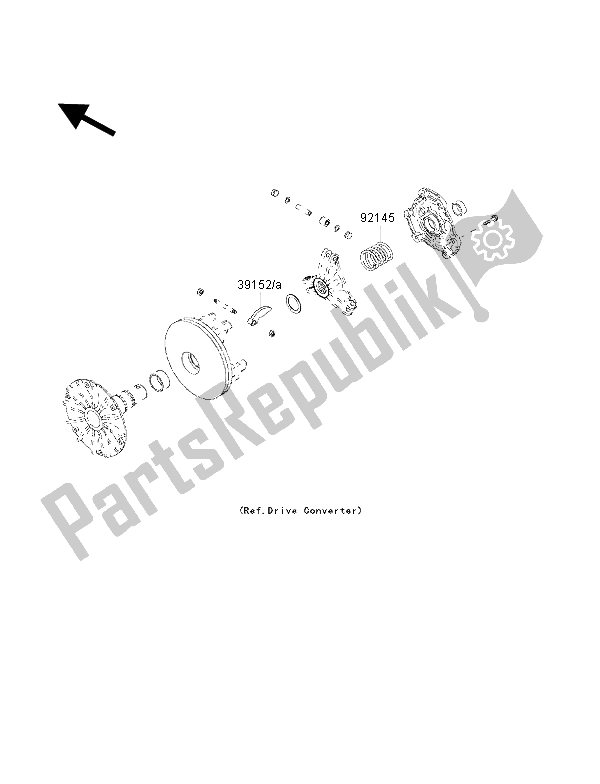 Todas las partes para Piezas Opcionales (convertidor De Accionamiento) de Kawasaki KVF 400 2002
