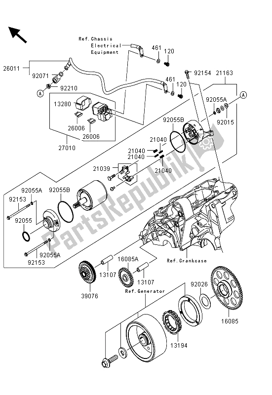 Todas las partes para Motor De Arranque de Kawasaki ER 6F ABS 650 2013