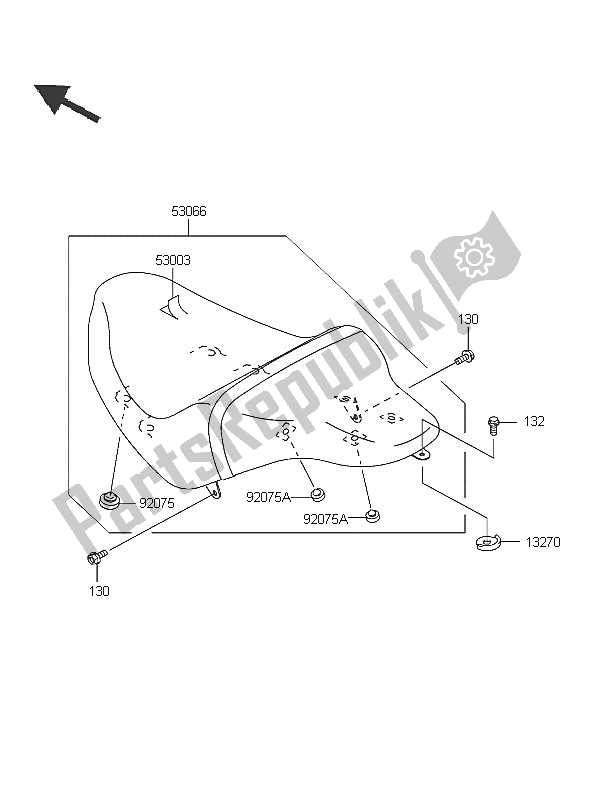 All parts for the Seat of the Kawasaki VN 1600 Mean Streak 2005