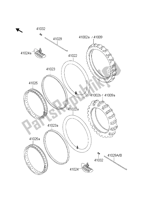 Toutes les pièces pour le Pneus du Kawasaki KLX 300R 2000