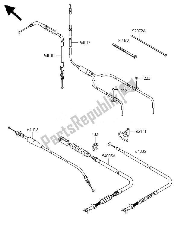 Tutte le parti per il Cavi del Kawasaki Brute Force 650 4X4I 2014