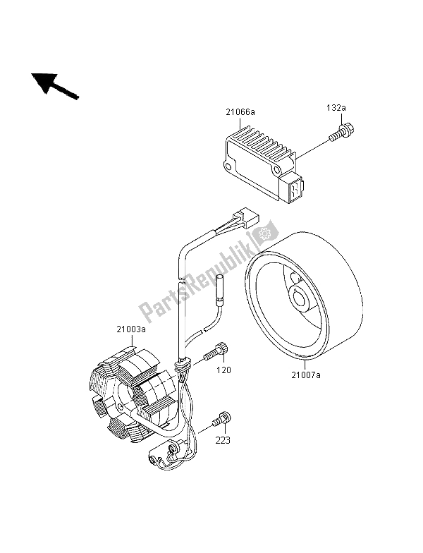 Tutte le parti per il Generatore del Kawasaki Eliminator 125 1999