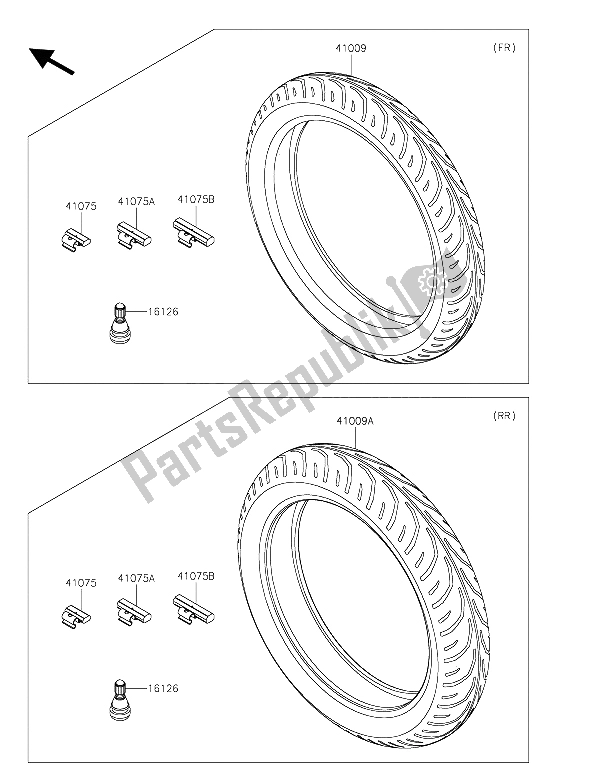 All parts for the Tires of the Kawasaki Z 250 SL 2015