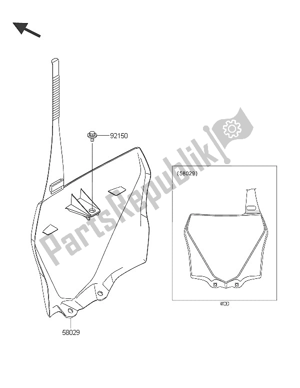 All parts for the Accessory of the Kawasaki KX 85 LW 2016