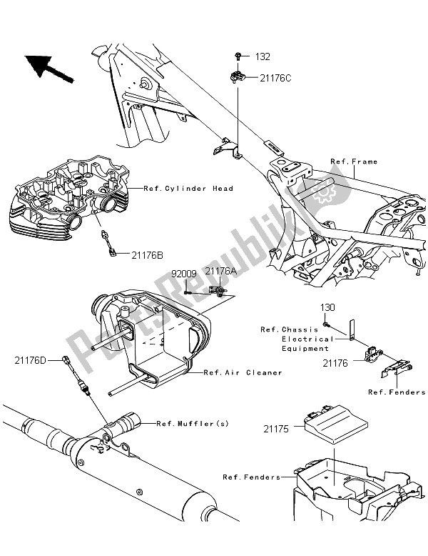 All parts for the Fuel Injection of the Kawasaki W 800 2012