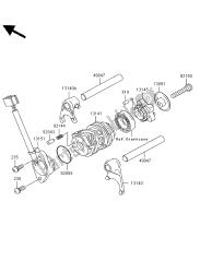 tambour de changement de vitesse et fourchette de changement de vitesse