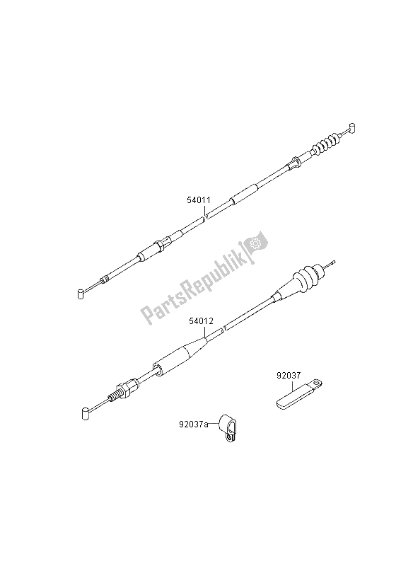 Tutte le parti per il Cavi del Kawasaki KX 125 1997