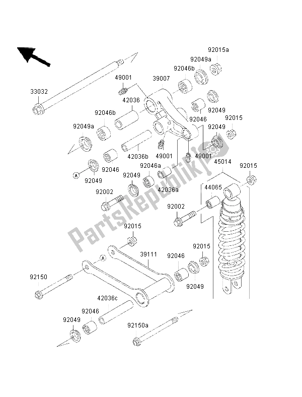 Todas las partes para Suspensión Y Amortiguador de Kawasaki VN 800 Drifter 2002