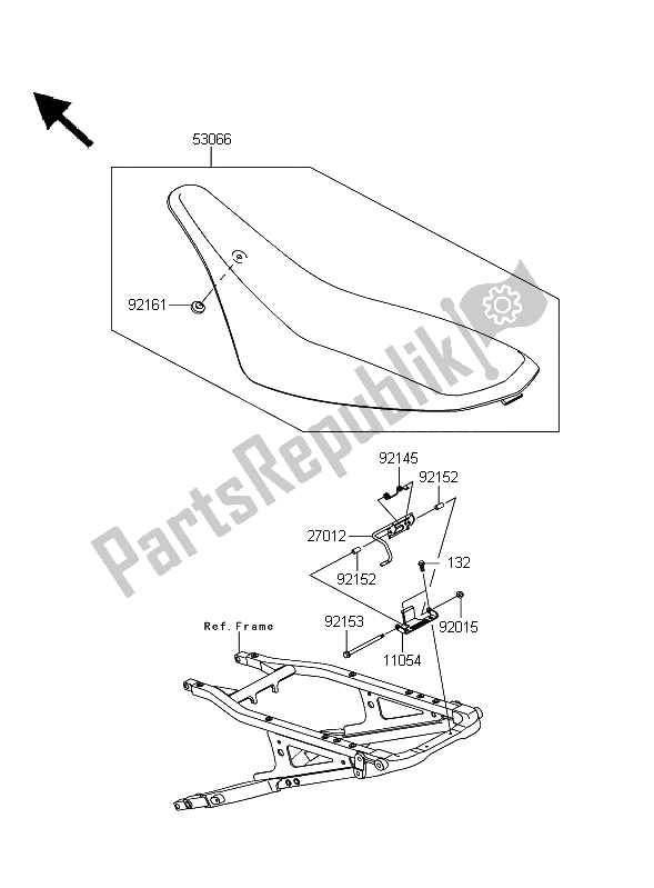 All parts for the Seat of the Kawasaki KFX 450R 2011