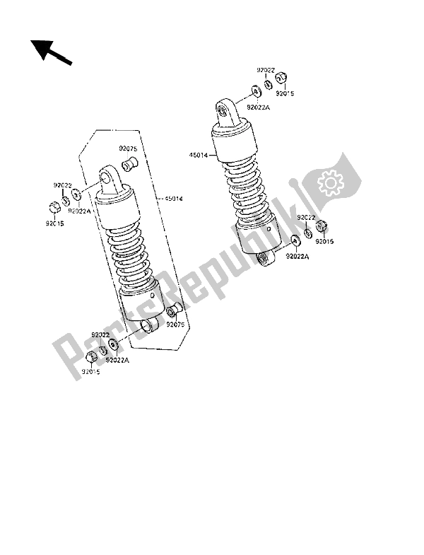 Tutte le parti per il Sospensione E Ammortizzatore del Kawasaki VN 15 SE 1500 1991