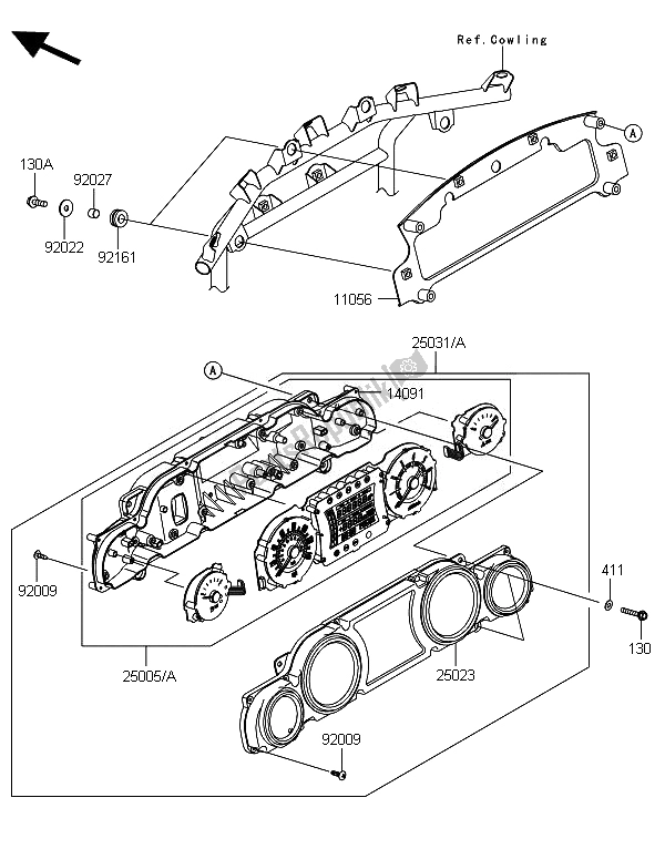 Tutte le parti per il Meter (s) del Kawasaki VN 1700 Voyager ABS 2014