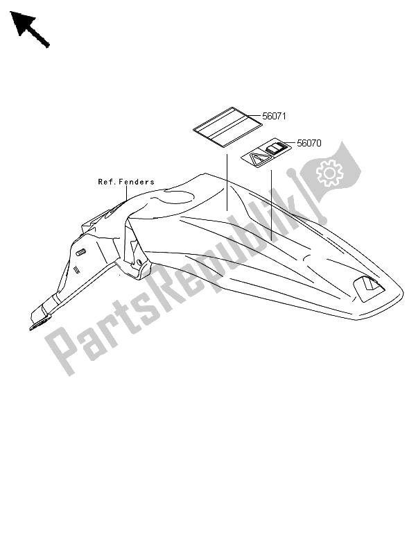 All parts for the Labels of the Kawasaki KLX 450 2013