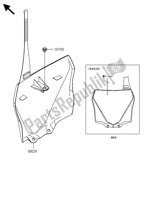 All parts for the Accessory of the Kawasaki KX 85 SW 2014