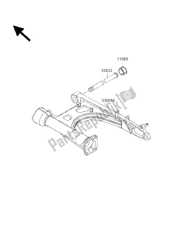 All parts for the Swingarm of the Kawasaki VN 1500 Classic Tourer FI 2003