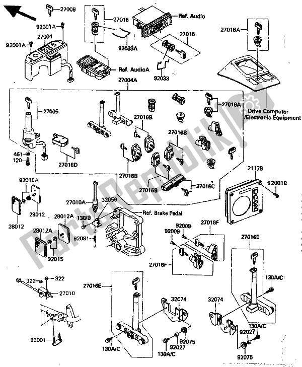 All parts for the Ignition Switch of the Kawasaki ZN 1300 1985