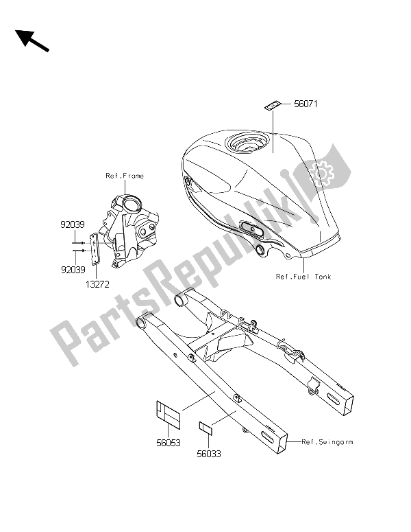 All parts for the Labels of the Kawasaki Ninja 250 SL 2015