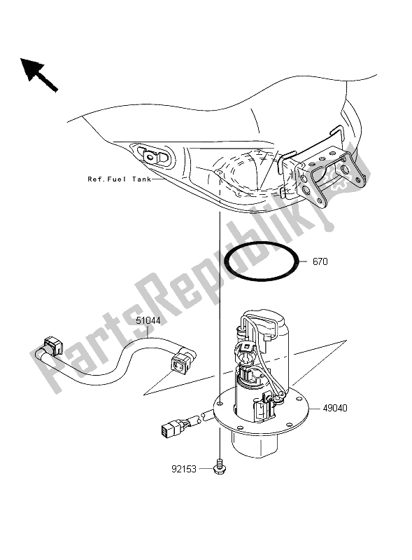 Tutte le parti per il Pompa Di Benzina del Kawasaki Ninja ZX 10R 1000 2006