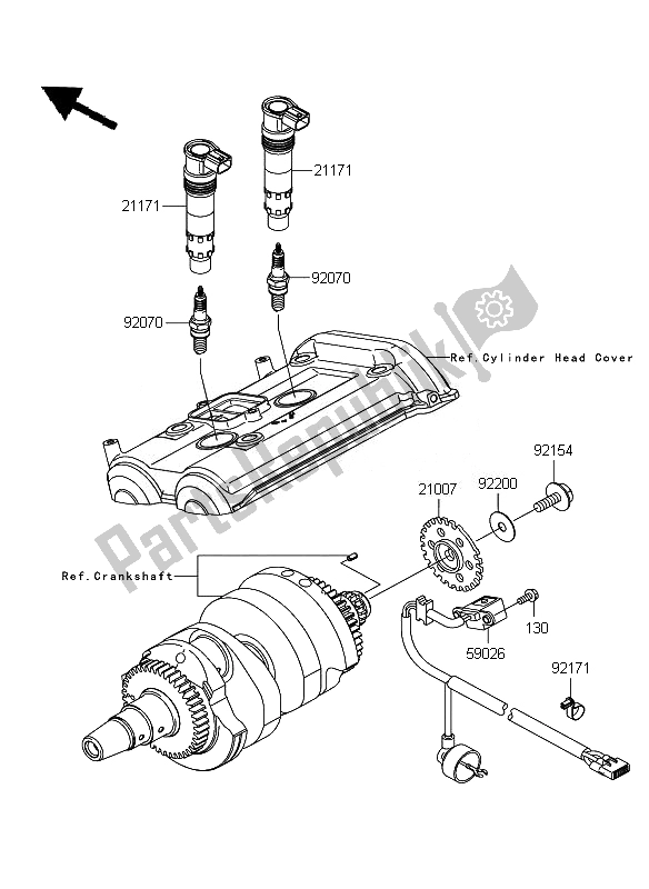 Toutes les pièces pour le Système De Mise à Feu du Kawasaki ER 6N 650 2010