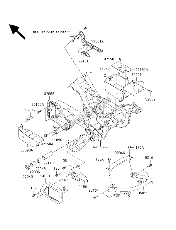 Toutes les pièces pour le Compartiment Des Piles du Kawasaki VN 1500 Drifter 2000