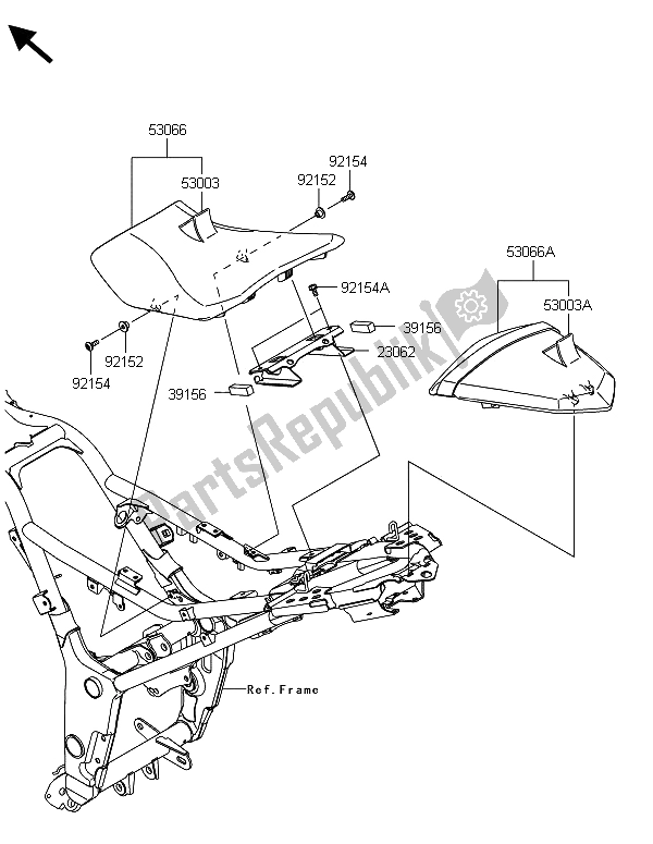 Todas las partes para Asiento de Kawasaki Ninja 300 2013