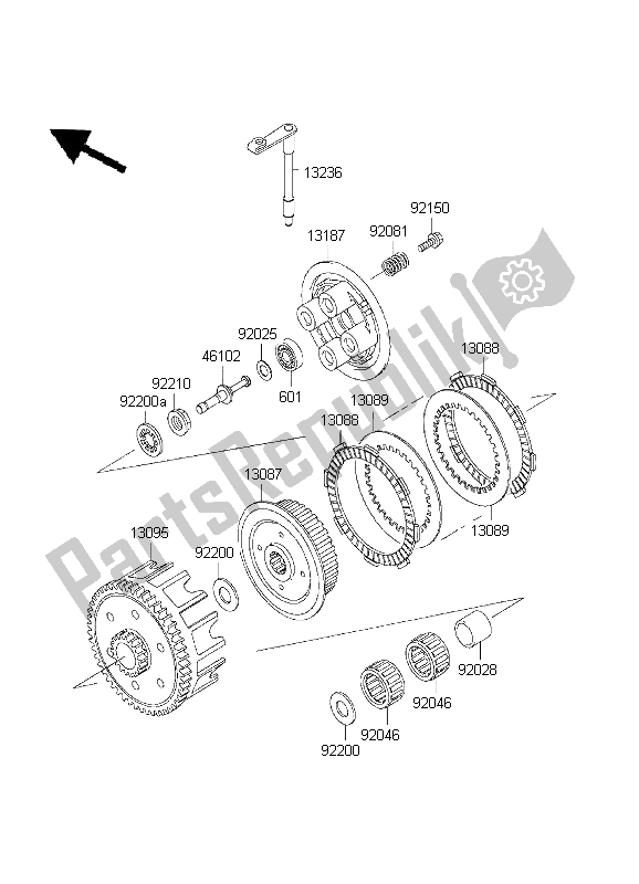 Toutes les pièces pour le Embrayage du Kawasaki KX 85 SW 2003