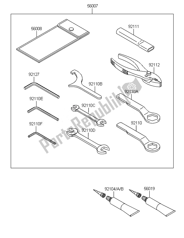 Tutte le parti per il Strumenti Proprietari del Kawasaki ER 6N 650 2014