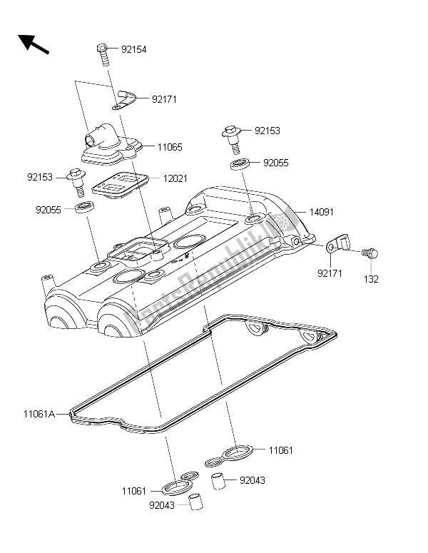 Wszystkie części do Cylinder Kawasaki ER 6F 650 2015