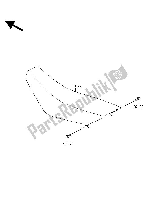 All parts for the Seat of the Kawasaki KX 65 2011