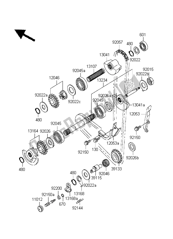 All parts for the Balancer of the Kawasaki KLR 650 1995