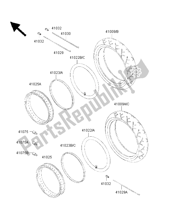 Toutes les pièces pour le Pneus du Kawasaki VN 1500 Classic FI 2000