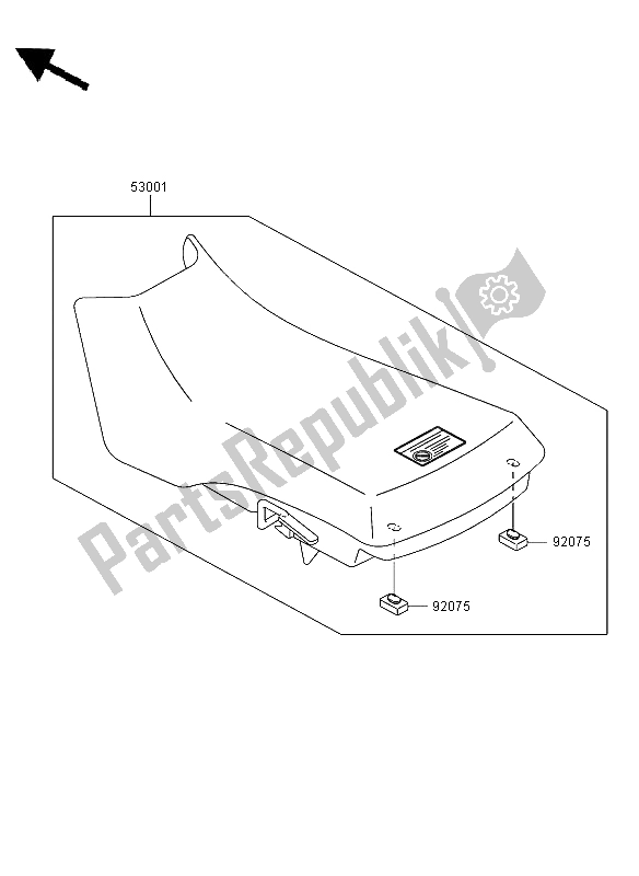 All parts for the Seat of the Kawasaki KLF 300 2003