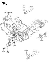 tambour de changement de vitesse et fourchette de changement de vitesse