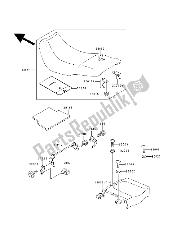 Tutte le parti per il Posto A Sedere del Kawasaki GPZ 500S 1994