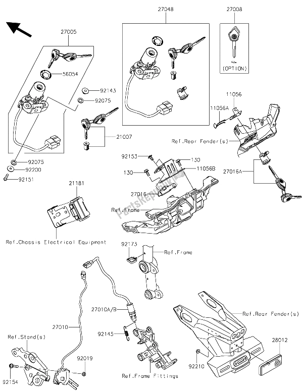 Wszystkie części do Stacyjka Kawasaki Ninja H2 1000 2015