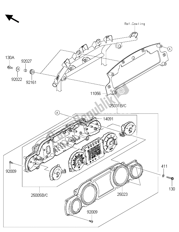 All parts for the Meter(s) of the Kawasaki Vulcan 1700 Voyager ABS 2015