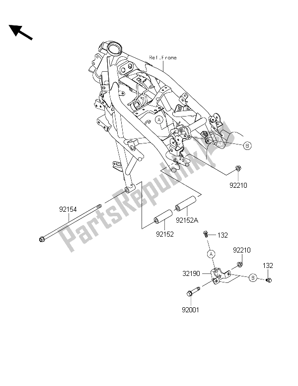 Todas las partes para Montaje Del Motor de Kawasaki Ninja 250 SL 2015